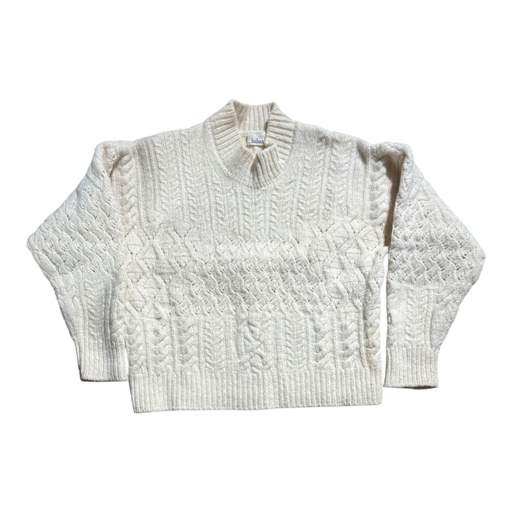 Babaa Cream Cable Knit Sweater